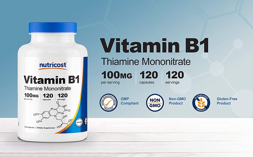 비타민 B1 100mg 120캡슐, 1병