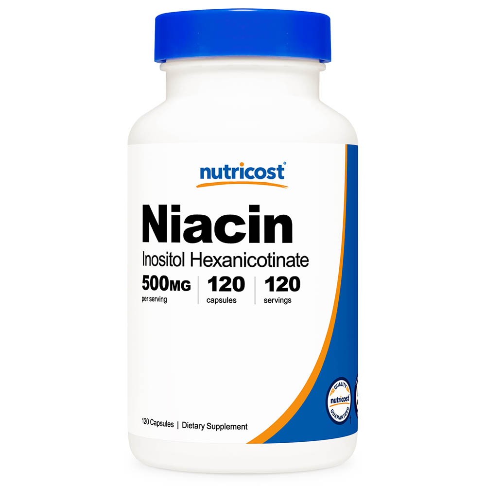 니아신 이노시톨 헥사니코티네이트 플러시 프리 500mg 120캡슐, 1병